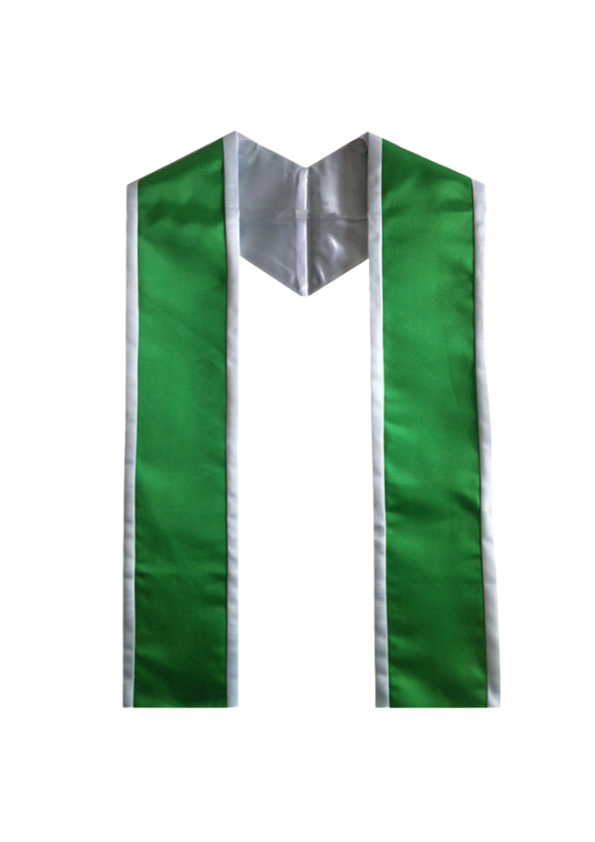 echarpe bicolor vert et blanc remise de diplome