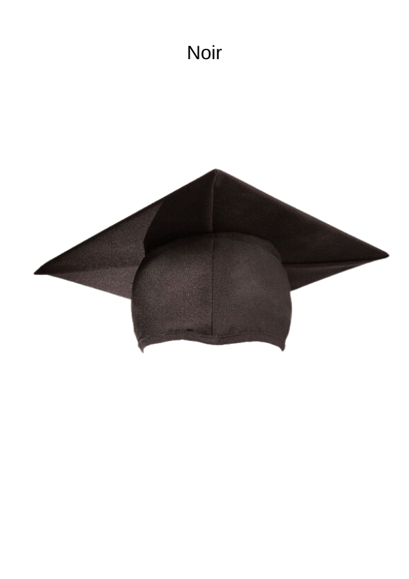 Toque noir mat - location - remise de diplome
